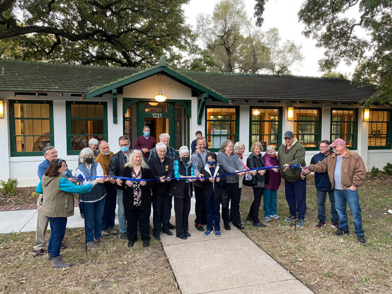 Ribbon cutting event at the Fresh Air Baby Camp.