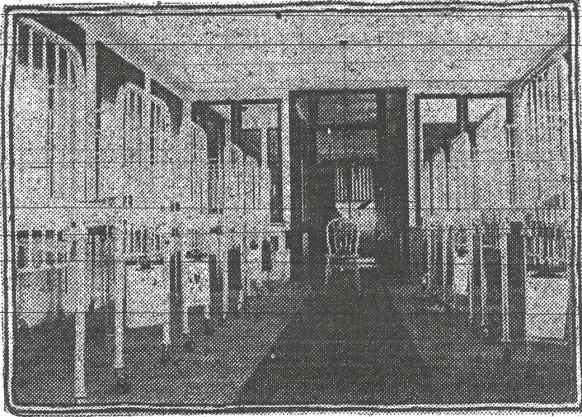 Black and white newspaper photo of the Fresh Air Baby Camp circa 1926.